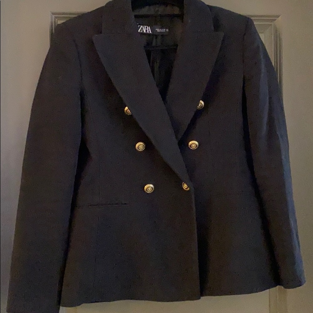 ZARA Velvet Double Breasted Jacket